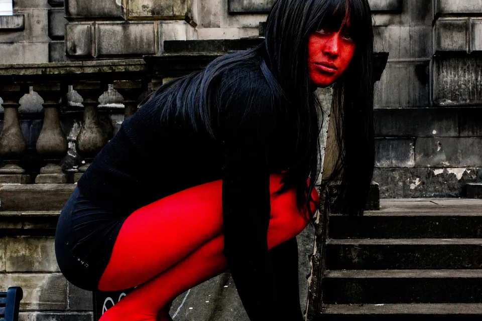 THE ONLY RED IN EDINBURGH